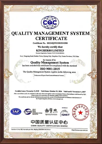 ISO 9001 Quality Management Certification - ZAC Biotech Co., Ltd.